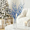 Branche décorative bleue pailletée pour les fêtes patriotiques et la décoration intérieure - 34cm-7g / Bleu Saphir