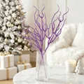 Branche décorative violette scintillante pour une décoration intérieure de fête élégante - 34cm-7g / Violet Clair
