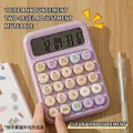 Calculatrice violette style clavier mécanique avec diffusion vocale et écran LCD 12 bits - Violet 8117TK modèle vocal