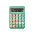 Calculatrice style clavier mécanique avec grand écran 12 chiffres et touches colorées - Cyan 8117TK modèle vocal