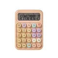 Calculatrice clavier mécanique rose avec touches pastel et écran LCD à 12 chiffres - Rose 8117TK modèle vocal
