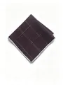 Elegant dark brown grid pattern pocket square for men's formal business suit accessories - Dark Brown Grid Style (Rice White)