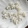 Creamy white starfish-shaped imitation pearl beads for DIY jewelry making accessories. - 18mm Starfish