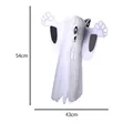 White honeycomb paper ghost Halloween decoration with dimensions 54x43cm for parties - Large Paper Ghost Decoration