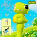 Green dinosaur electric bubble wand with rechargeable battery and solution - Dinosaur Bubble Wand Green (With Lithium Battery & Solution)