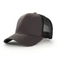 Charcoal graue und schwarze Mesh Trucker Mütze mit gebogenem Schirm für den Outdoor Sonnenschutz - Verstellbar / Grau + Schwarz