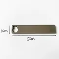 Blank silver stainless steel rectangular pet ID tag with bear cutout measuring 5x1cm - Small Fish Long Shape (4974455641944)