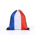 Durable French flag themed drawstring sport bag for outdoor events and fan support - France Style