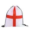 White lightweight drawstring backpack featuring England flag Saint George's Cross design - England Style