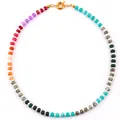 Collar bohemio arcoíris con cuentas de calcedonia de colores para mujer en verano - Estilo Degradado Cuentas Arcoíris (款式2)