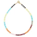 Handmade bohemian rainbow beaded necklace with colorful abacus beads for summer vibes - Classic Rainbow Bead Style (款式5)