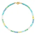 Bohemian rainbow abacus bead necklace with colorful chalcedony for summer surf fashion - Fresh Summer Rainbow Style (款式13)