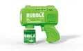Green electric handheld bubble gun toy with solution bottle for kids party fun - Square 6-Hole Green (Opp Bag)