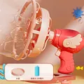 Electric angel wing bubble gun toy set with 230ml refill and tray for kids - Angel Wings Bubble In Bubble Pink