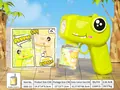 Automatic green dinosaur electric bubble gun toy with solution bottle and gift box - Cute Dinosaur Green (Color Box)