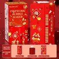 Kit de machine à bulles électrique automatique feu d'artifice avec liquide et stickers - Style Feu d'Artifice de Mariage Carré (Pile)