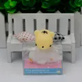 Cute yellow mini animal squishy squeeze toy in clear plastic display box packaging - Yellow Tiger