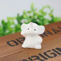 Cute mini white elephant TPR squishy stress relief toy for kids on wooden background - Elephant (White)
