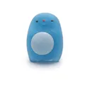 Blue translucent TPR squishy toy in cute animal dumpling shape for stress relief. - Penguin