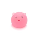 Pink glitter pig squishy toy made of soft TPR for stress relief and fun - Chubby Pig Head