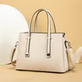 Borsa a mano tote in pelle crema ad alta capacità per il pendolarismo femminile - 30*13*21cm / Albicocca Beige