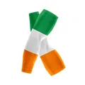 Close-up detail of Irish flag cooling arm sleeves for outdoor sports sun protection - One Size / Ireland