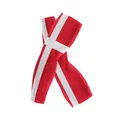 Detailed macro view of Denmark flag cooling arm sleeves for outdoor sun protection - One Size / Swiss