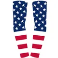 Outdoor sun protection cooling arm sleeves featuring a classic American flag pattern - One Size / United States