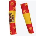 Spain flag sports cooling arm sleeves with football pattern for outdoor sun protection - One Size / Spain Style
