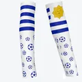 Uruguay national flag sun protection arm sleeves with blue football pattern design - One Size / Uruguay