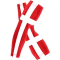 Professional ice silk sun protection arm sleeves with red and white cross pattern - One Size / England Style