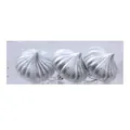Pack of 3 silver and white glitter onion-shaped ornaments for Christmas tree decor - Silver Pumpkin Onion