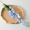 Realistic light blue long-stemmed artificial bellflower for wedding and party decor - Blue