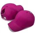 Berretti da baseball magenta ad asciugatura rapida per sport all'aria aperta da donna - Taglia Unica Regolabile / Rosa Rossa