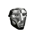 Futuristische silberne Geheros-Warden-Maske für Delta Force Spiel Cosplay Kostümzubehör - Einheitsgröße / Silbergraue Maske