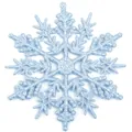 Elegant light blue 10cm glittery plastic snowflake decoration for Christmas tree hanging - 10CM-6g (With Rope) / Light Blue