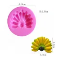 Pink banana shaped silicone mold with dimensions for DIY baking, chocolate and fondant - Mini Banana