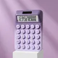 Calculatrice à clavier mécanique dégradé violet avec grand écran à 12 chiffres - 858max Dégradé Violet