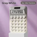 Calculatrice à clavier mécanique élégante en gris et blanc avec écran à 12 chiffres - 858max Blanc Grisâtre