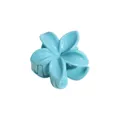 Petite pince à cheveux en forme de fleur bleu ciel avec finition brillante pour femme - Forme de Fleur / Bleu