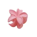 Mini pince à cheveux fleur de frangipanier rose mat pour femme accessoire chic - Forme de Fleur / Petit Rose Foncé