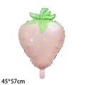 Large strawberry fruit aluminum foil balloon 45x57cm for birthday party decorations - Ins Style Pink Strawberry