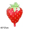 Large strawberry shaped aluminum foil balloon for fruit themed party decor 45x57cm - Ins Style Red Strawberry