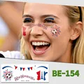 French flag theme football face tattoo stickers for World Cup fans cheering parties - France Theme (BE-154)