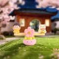 Cute creative Buddha and Maneki-neko seesaw home ornament in Japanese Zakka style decor - Old Couple Figurine / Abundant Wealth (1081-20)
