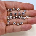 Silver 26 alphabet letters alloy spacer beads for DIY jewelry making bracelet charms - Alphabet Beads Set (DY147) / Set of 26 / Style 76 Antique Silver 6mm Bead