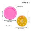 Silicone mold for lemon slice DIY baking and chocolate with 6cm and 4.5cm dimensions - Orange Slice Style (G0454-1) / Pink