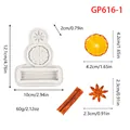 White silicone mold for lemon and star anise DIY baking with size and weight specs - Cinnamon Star Anise Lemon Slice Style (GP616-1) / Grey/White