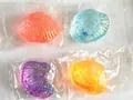Colorful glitter shell squishy toys for stress relief and sensory play set. - Small Shell [Orange]