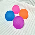Set of 4 colorful textured maltose squishy toys for stress relief and sensory play - Large Candy [Pink] OPP Bag